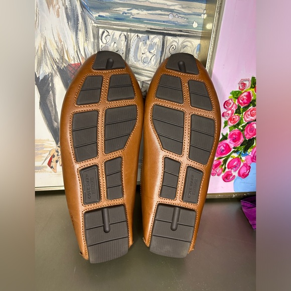 Like New! COLE HAAN Grand Laser Penny Driver Loafers 8.5W Browm Leather - Picture 7 of 7